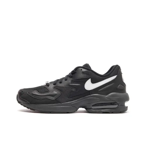 Nike Air Max 2 Low Top Беговые кроссовки Мужские Черные Белые с амортизацией