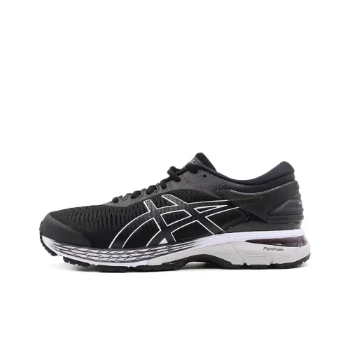 ASICS Gel Kayano 25 Амортизация Низкий Топ Марафон Длинный Бег Обувь Мужская Черный Белый