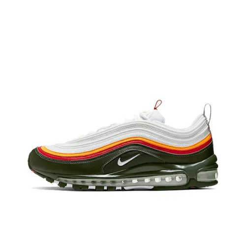 Nike Air Max 97 Low Топ Air Cushion Марафон Беговые кроссовки Мужской Темно-зеленый