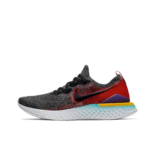 Nike Epic React Flyknit 2 Non Slip Легкий Низкий Топ Повседневные Беговые кроссовки Мужские Черные