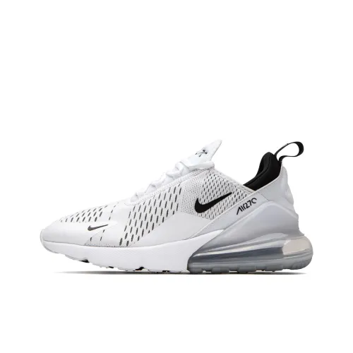 Nike Air Max 270 Амортизация Низкий Топ Air Cushion Повседневные Беговые Кроссовки Женские Белый Черный