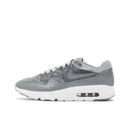 Nike Air Max 1 Low Топ Повседневные Беговые Кроссовки Мужские Серый Белый