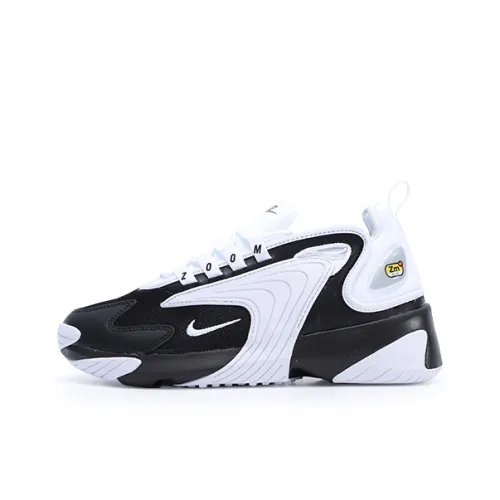 Nike Zoom 2K Slip-resistant Abrasion-resistant Lightweight Low-Top Air Cushion Running Shoes Men's Black White Найк Zoom 2K Противоскользящий Устойчивый к истиранию Легкий Низкий Топ с Воздушной Подушкой Беговые Кроссовки Мужские Черный Белый