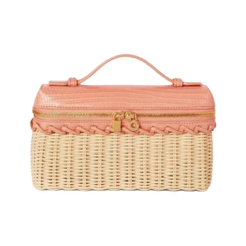 Loro Piana ExtraPocket Бамбуковое волокно с кожей крокодила сумка обычный женский солод радость цвет солнце золотой