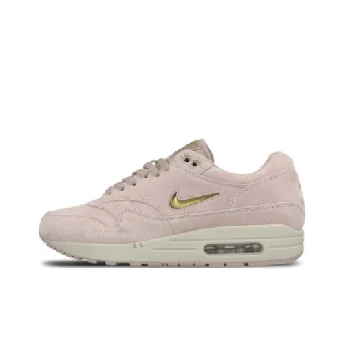 Nike Air Max 1 Low Топ Беговые кроссовки Унисекс Розовый