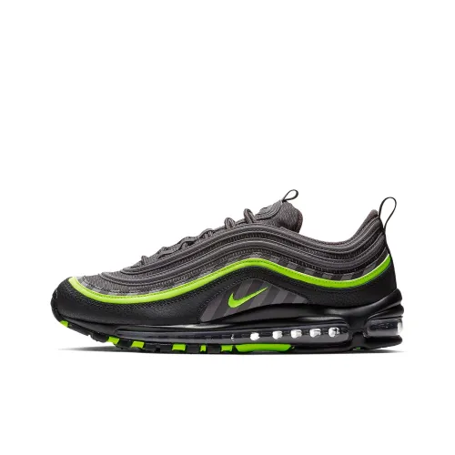 Nike Air Max 97 Low Топ Воздух Повседневные Беговые Кроссовки Унисекс Черный Зеленый