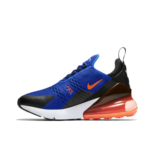 Nike Air Max 270 Low Топ Air Cushion Марафон Беговые кроссовки Мужской Черный синий оранжевый