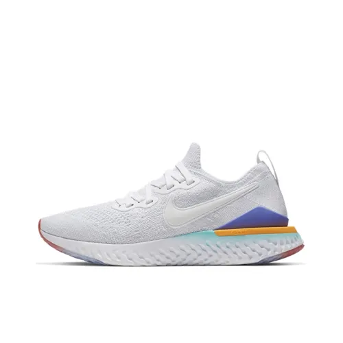Nike Epic React Flyknit 2 Амортизаторы Shock противоскользящие низкий топ повседневная беговая обувь женский изумрудно-зеленый