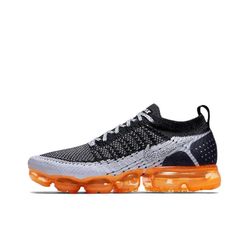 Nike VaporMax 2,0 Low Топ Марафон Беговые кроссовки Мужской Серый Черный Оранжевый