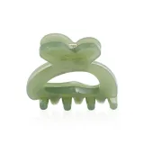 Заколка-краб "Бабочка" зеленого цвета