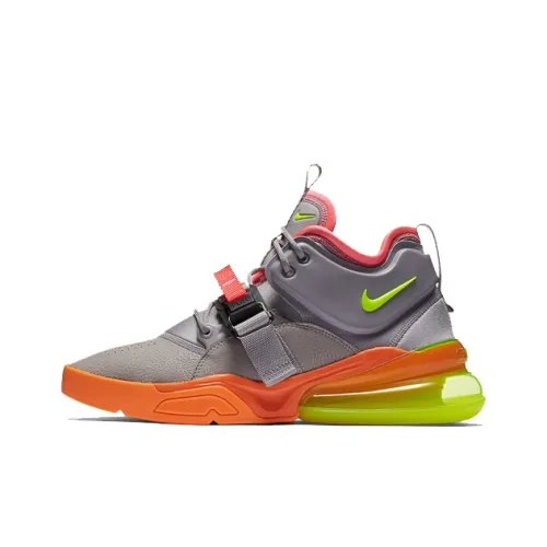 Nike Air FORCE 270 Амортизация Противоскользящий Легкий MID Топ Air Cushion Беговые кроссовки Мужской Серый