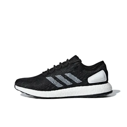 Adidas Pureboost Амортизирующие подошва Slip-resistant Низкий топ Беговые кроссовки Унисекс Черный белый