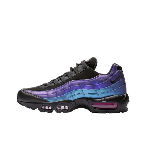 Nike Air Max 95 Low Топ Air Cushion Повседневные Беговые Кроссовки Унисекс Черный Синий