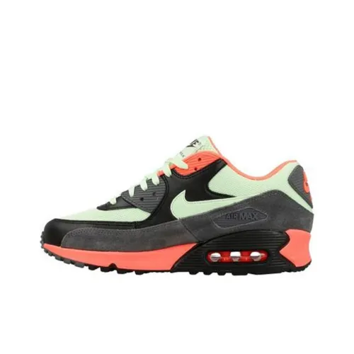 Nike Air Max 90 Low Топ Марафон Беговые кроссовки Мужской Красный зеленый Пэчворк