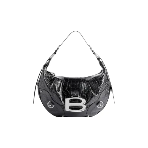 Balenciaga Esse Телячья кожа Сумка-хобо Сумка через плечо Стандартная Женская Черная