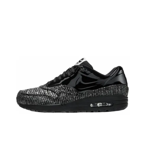 Nike Air Max 1 Low Top Air Cushion Повседневные Беговые Кроссовки Женские Черные