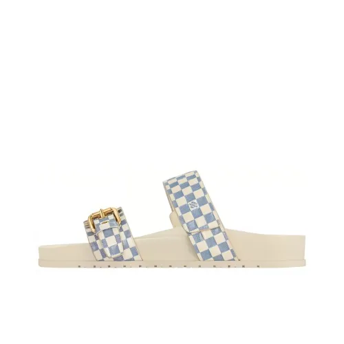 LOUIS VUITTON Bom Dia Слипоны Женские Белые Синие