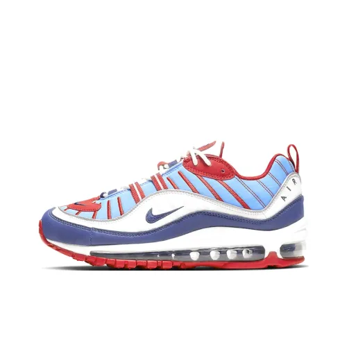Nike Air Max 98 Low Беговые кроссовки Женские Красные Синие