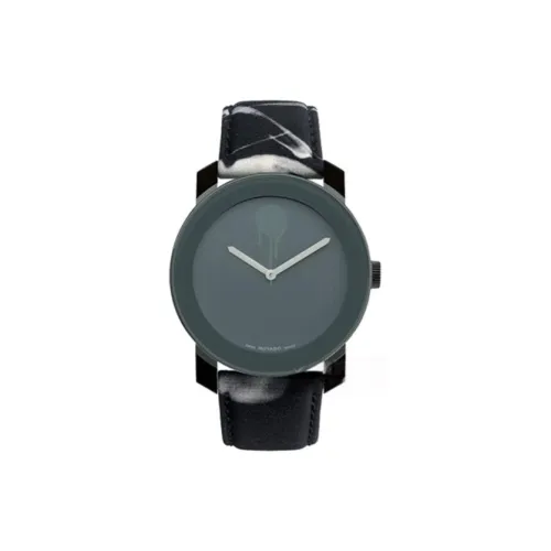 MOVADO Porter Collection Кварцевый механизм Унисекс Часы 42 мм Серый циферблат TR90 Композитный корпус Кожаный ремешок