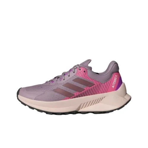 adidas Terrex Soulstride Flow Slip-resistant Abrasion-resistant Low Top Беговые кроссовки Женские Pink Purple