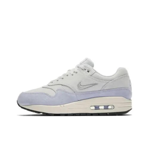 Nike Air Max 1 Low Топ Беговые кроссовки Женские Белый Синий