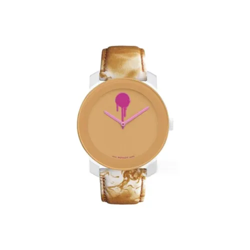 MOVADO Porter Collection Кварцевый механизм Унисекс Часы 42 мм Желтый Циферблат