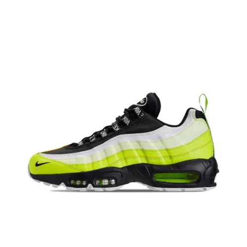 Nike Air Max 95 Low Топ Air Cushion Беговые кроссовки Мужские Белые Зеленые