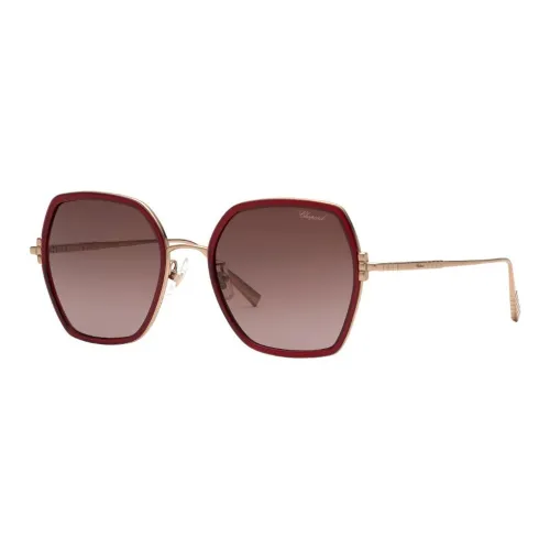CHOPARD Титан Нерегулярная форма Солнцезащитные очки Женские Красный