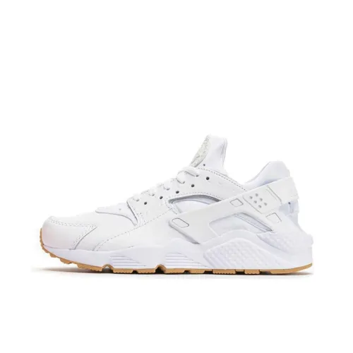 Nike Air Huarache Slip-resistant Low Top Marathon Беговые кроссовки Мужские Белые