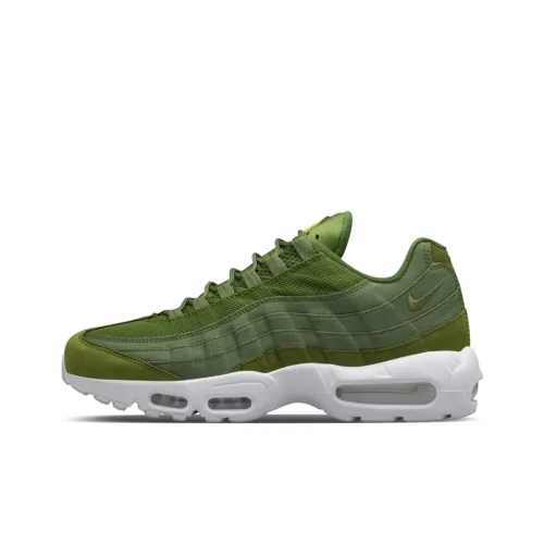 Nike Air Max 95 Амортизация Низкий Топ Air Cushion Повседневные Беговые Кроссовки Мужские Зеленые