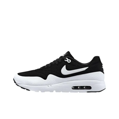 Nike Air Max 1 Low Топ Марафон Беговые кроссовки Мужской Черный белый