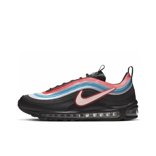 Nike Air Max 97 Износостойкий и Легкий Низкий Топ Воздушная Подушка Повседневные Беговые Кроссовки Унисекс Готический