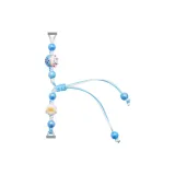 Синий Счастливый Кот - Ремешок для часов с бусинами, один ряд