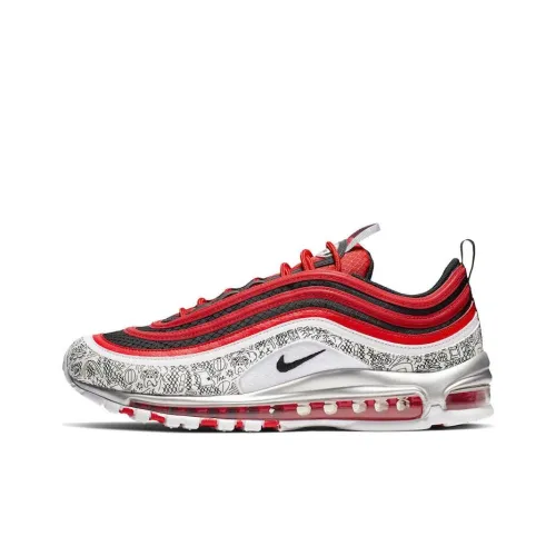 Jayson Tatum x Nike Air Max 97 Low Топ Марафон Беговые кроссовки Мужской Черный Белый Красный