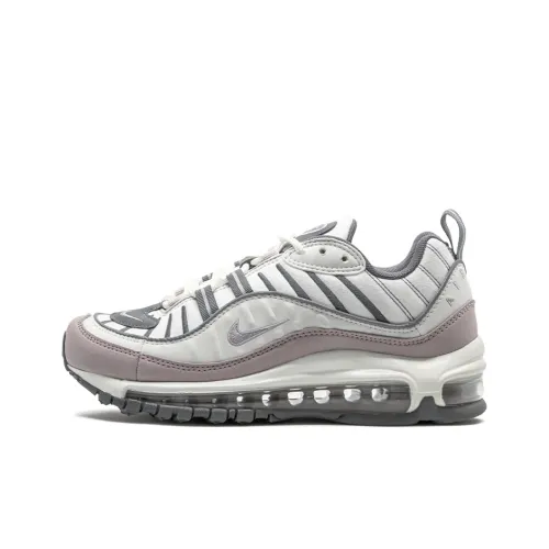Nike Air Max 98 Low Топ Air Cushion Повседневные Беговые Кроссовки Женские Белые Розовые