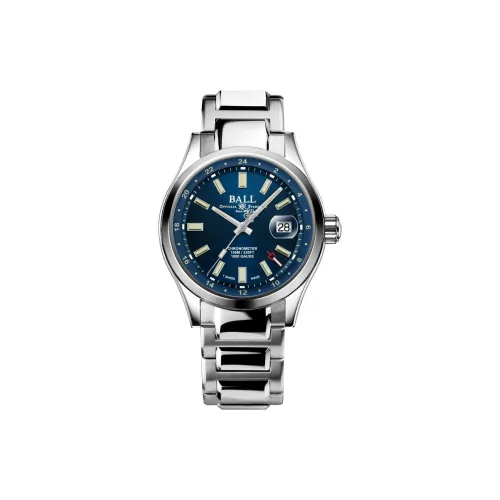 Шар Автоматический Механический Механизм Мужские Часы 41 мм Синий