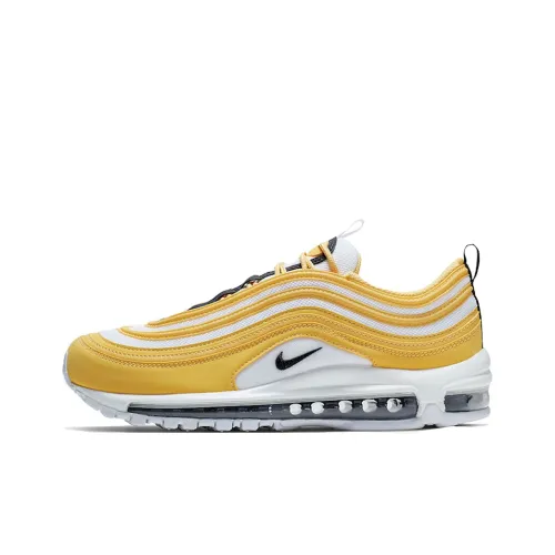 Nike Air Max 97 Low Топ Air Cushion Повседневные Беговые Кроссовки Женские Желтый Белый