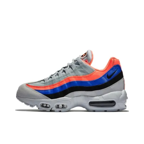 Nike Air Max 95 Low Беговые кроссовки Унисекс Серый Синий Оранжевый