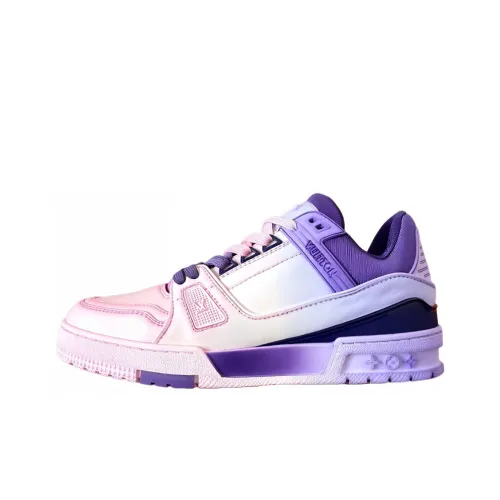LOUIS VUITTON Низкие кроссовки для скейтбординга женские розовые фиолетовые