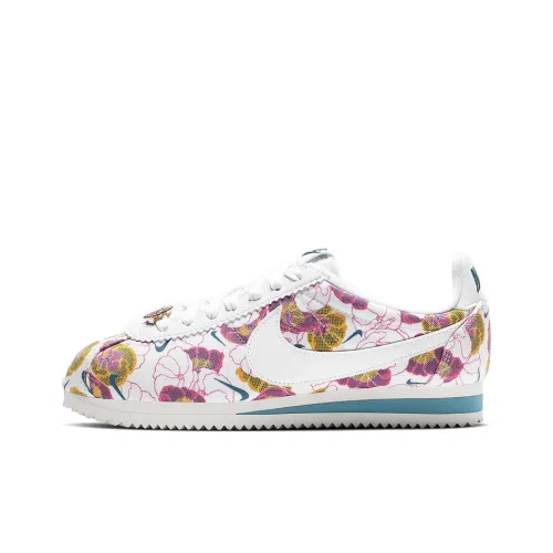 Nike Cortez Нескользящий Легкий Низкий Топ Беговые кроссовки Женские Белые