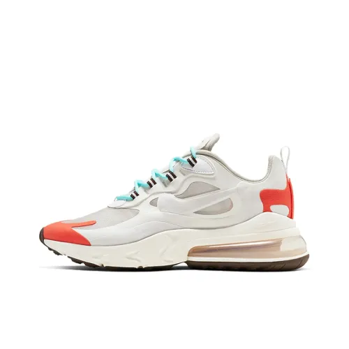 Nike Air Max 270 Нескользящий Легкий Низкий Топ Амортизирующие Беговые Кроссовки Унисекс Белый Оранжевый