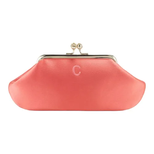 Anya Hindmarch Soft Satin Клатч Женский Коралловый