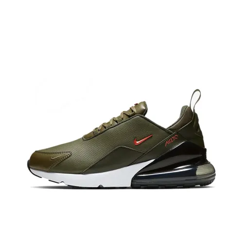 Nike Air Max 270 Low Топ Air Cushion Марафон Беговые кроссовки Мужской Оливково-зеленый