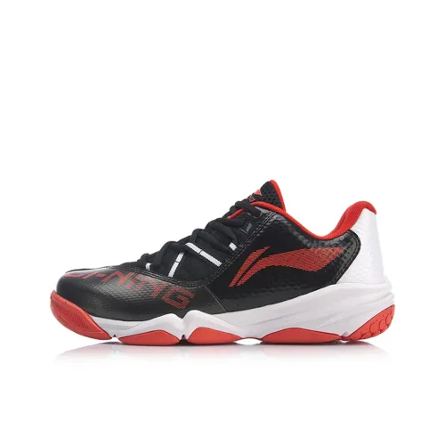 LiNing Dovega Износостойкие противоскользящие низкие беговые кроссовки унисекс черные красные