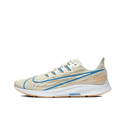 Nike Pegasus 36 Slip-resistant Abrasion-resistant Low Top Casual Running Shoes Women's Blue Yellow Найк Pegasus 36 Противоскользящий Устойчивый к истиранию Низкий Топ Повседневные Беговые Кроссовки Женские Синий Желтый