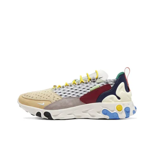 Nike React Sertu Амортизаторы Shock Resistant Низкий Топ Повседневные Беговые кроссовки Унисекс Радужный