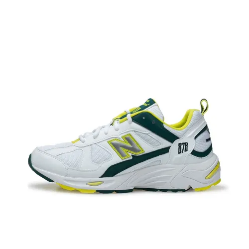 New Balance NB 878 Low Топ Марафон Беговые кроссовки Унисекс Белый Зеленый Желтый