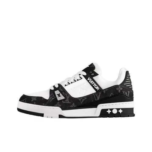 LOUIS VUITTON Кроссовки для скейтбординга Trainer Низкие Черные Белые Женские