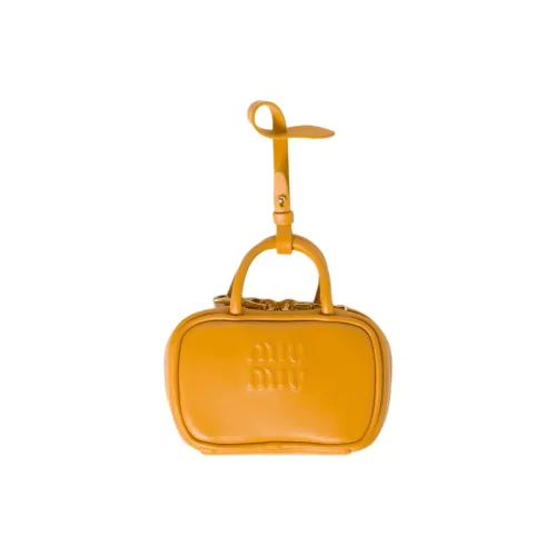 MIU MIU Кожа Bag Charm Сумка Мерч Женские Рыжевато-коричневый