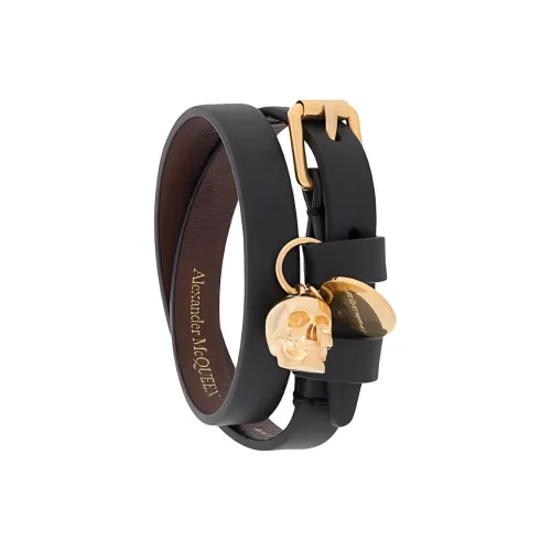 Alexander McQueen Кожа Наручные повязки Женские Черный